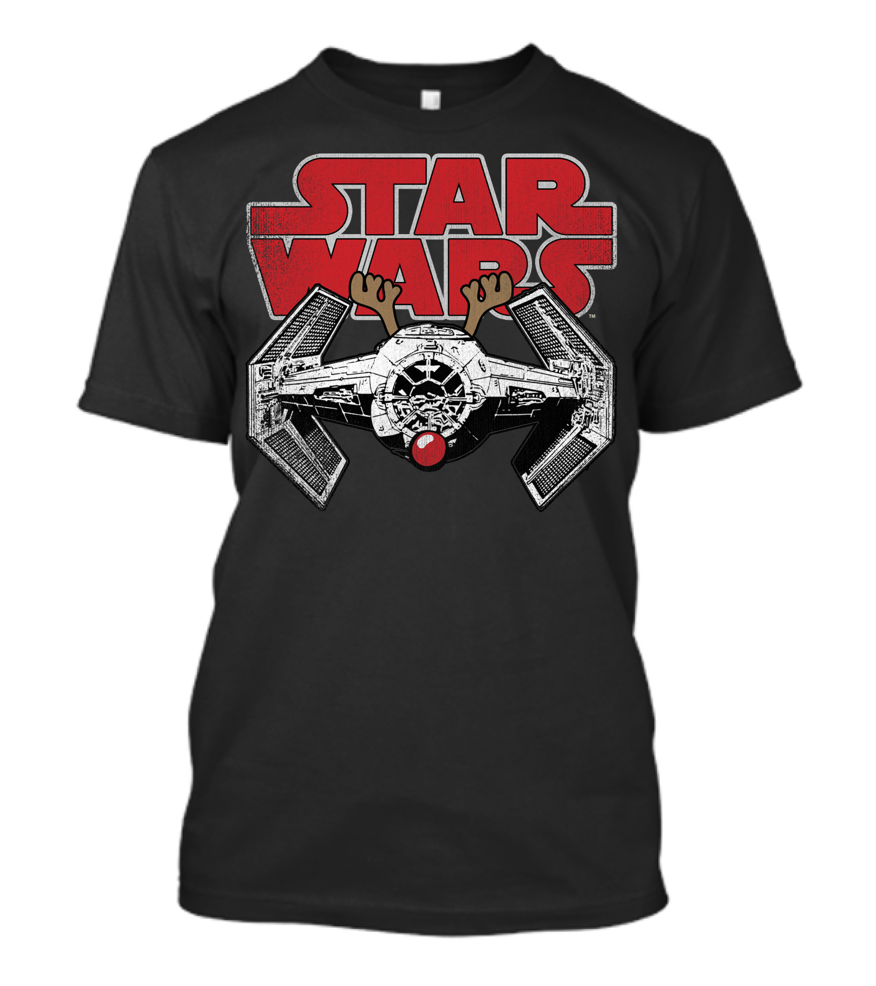 Star Wars TIE Fighter Reindeer Rudolf Christmas Nose T-Shirt