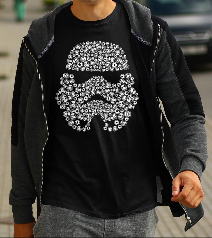 Star Wars Trooper Helmet Mosaic With Imperial Insignia T-Shirt