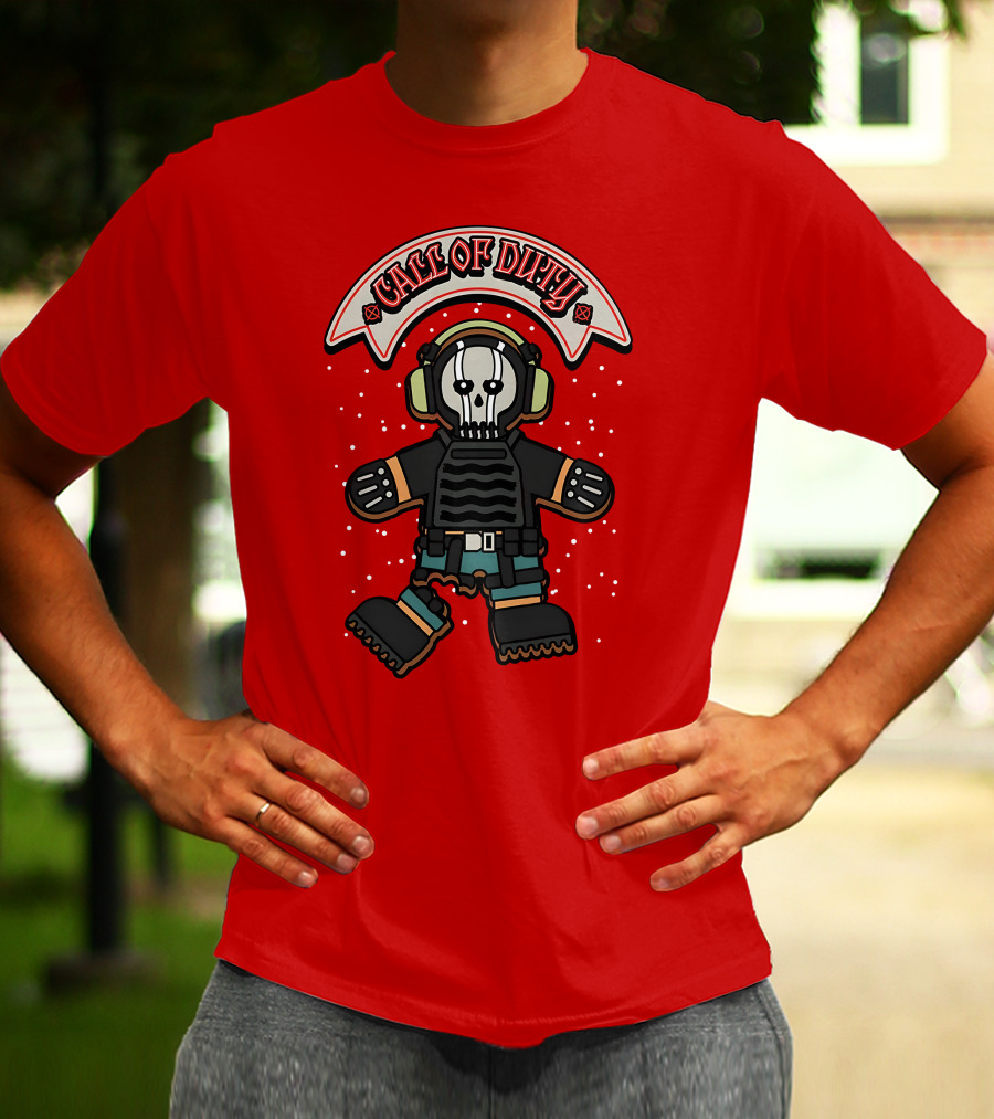 Call Of Duty Soldier Skull Headset T-Shirt