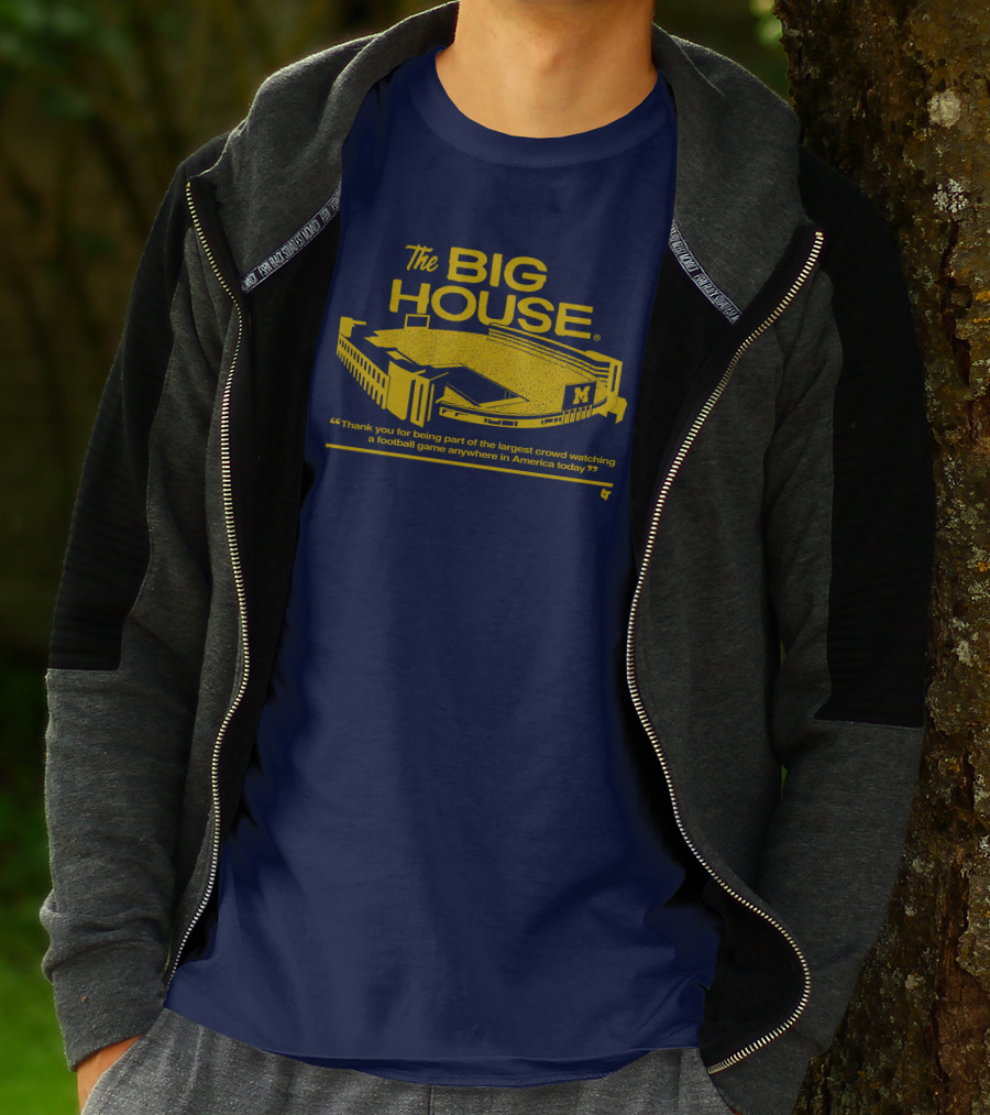 The Big House Stadium M Football Game Largest Crowd America T-Shirt