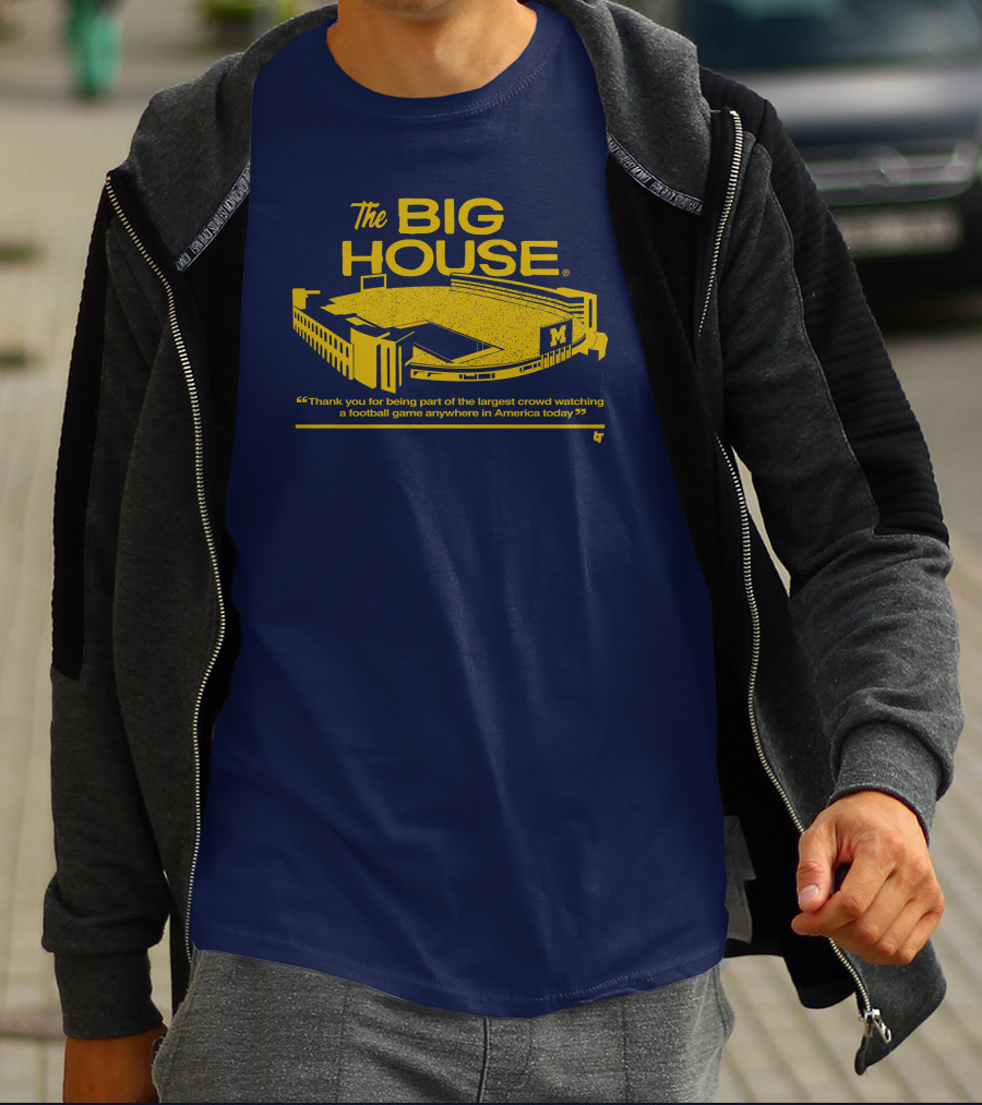 The Big House Stadium M Football Game Largest Crowd America T-Shirt