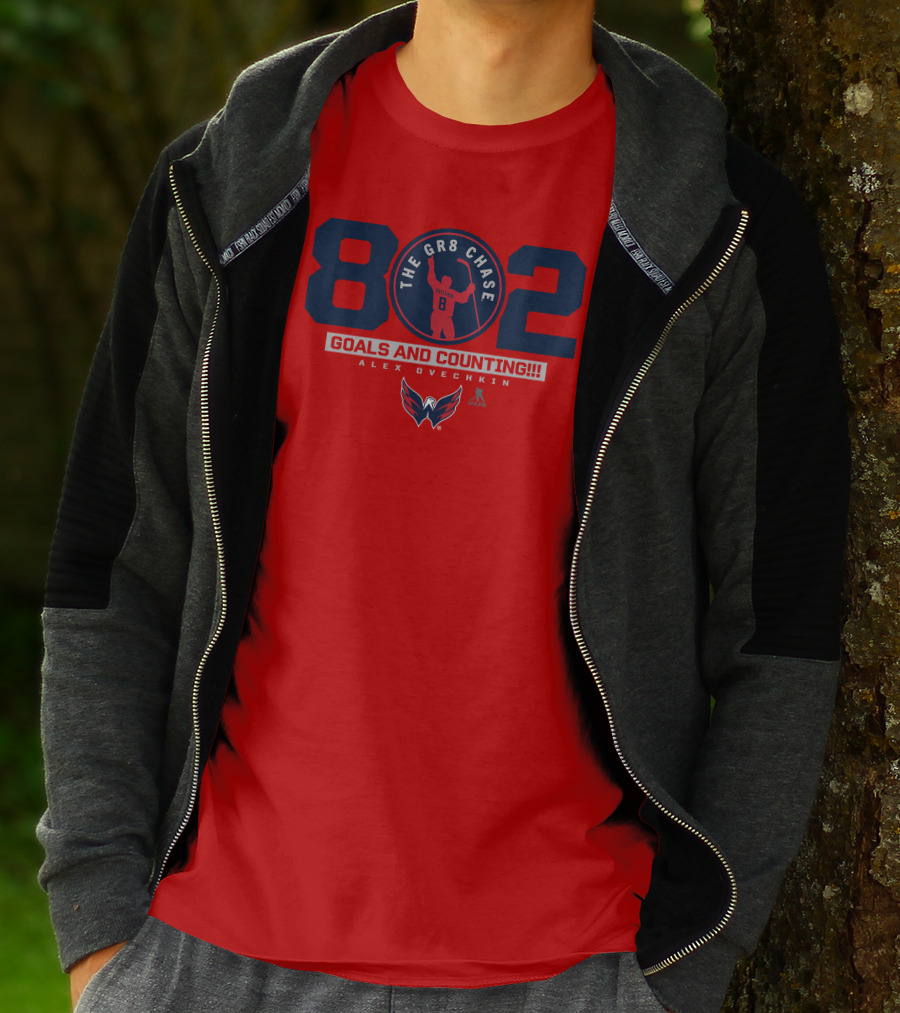 802 The Gr8 Chase Goals And Counting Alex Ovechkin Washington Hockey T-Shirt