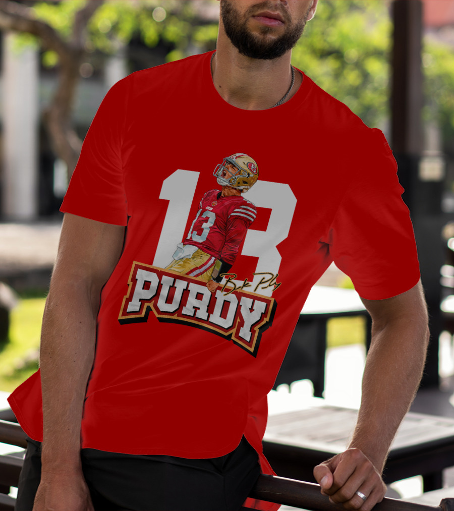 13 Purdy Brock Poly Football Player Red Jersey T-Shirt