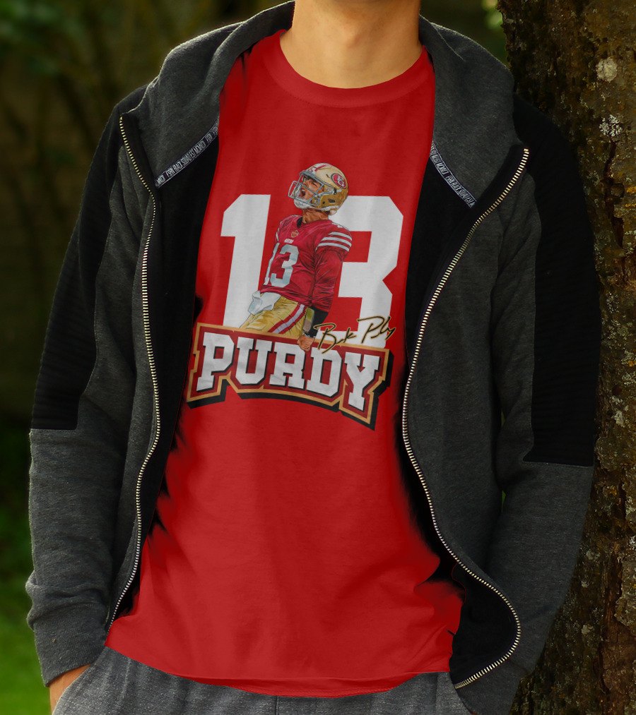 13 Purdy Brock Poly Football Player Red Jersey T-Shirt