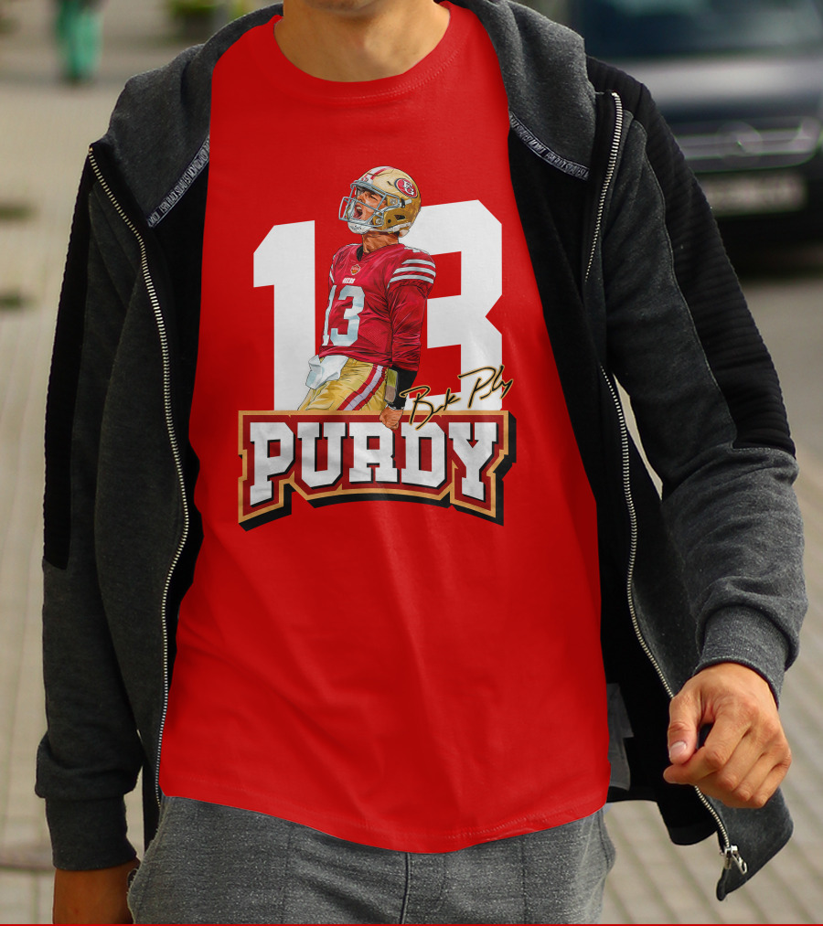 13 Purdy Brock Poly Football Player Red Jersey T-Shirt