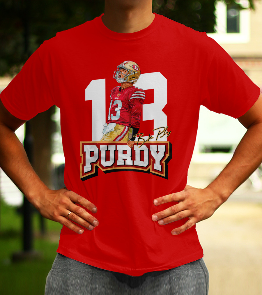 13 Purdy Brock Poly Football Player Red Jersey T-Shirt