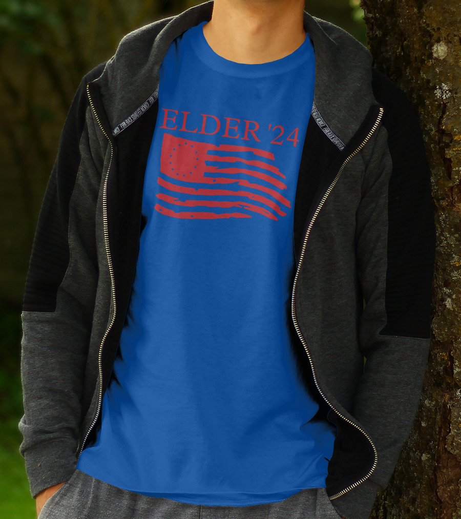 Elder 24 We're Got A Country To Save Larry Elder American Flag T-Shirt