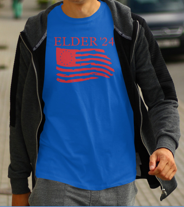 Elder 24 We're Got A Country To Save Larry Elder American Flag T-Shirt