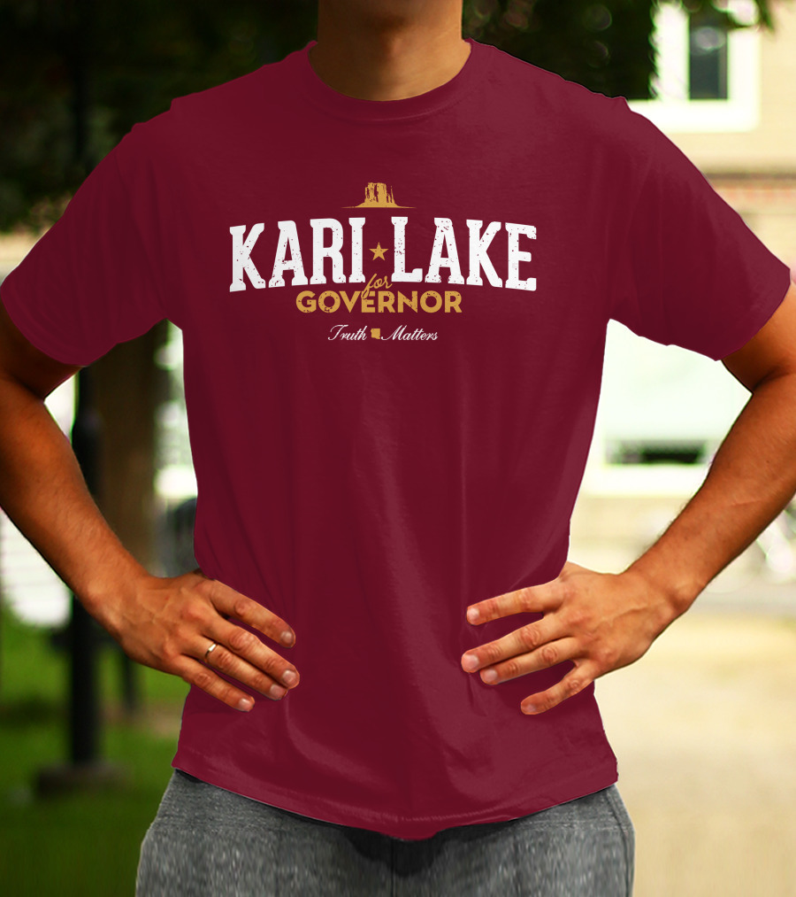 Kari Lake For Governor Gold Star Monument T-Shirt