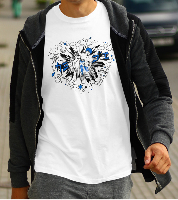 Kenny Omega Kota Ibushi JJ Williams Splat Supernova Burst Blue Stars Clouds T-Shirt