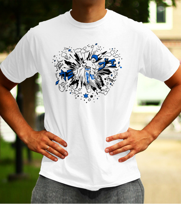 Kenny Omega Kota Ibushi JJ Williams Splat Supernova Burst Blue Stars Clouds T-Shirt