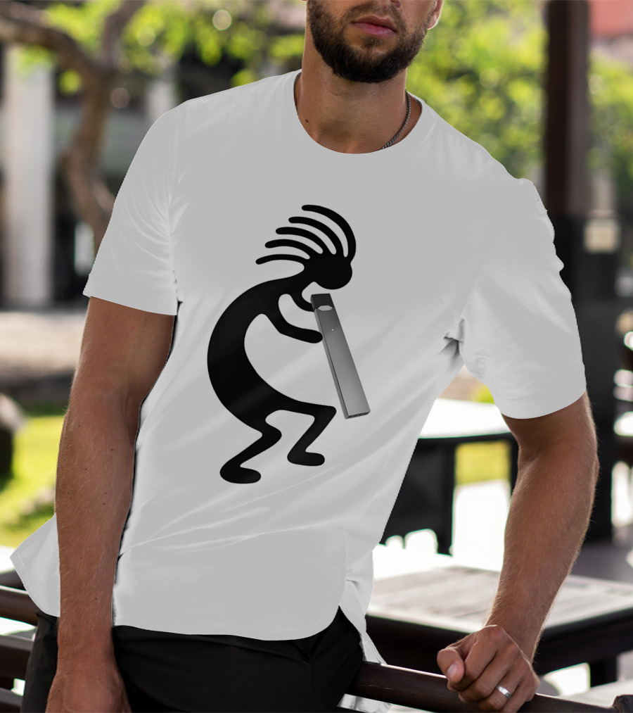 Kokopelli Vaping Man With Modern Device T-Shirt