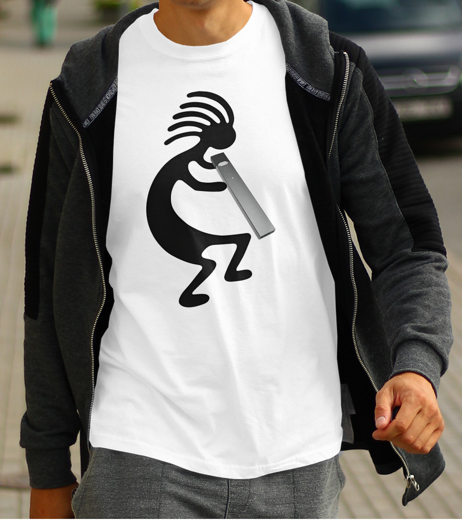 Kokopelli Vaping Man With Modern Device T-Shirt