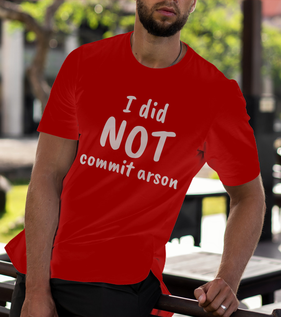 Lord Cory Hunter Winn I Did Not Commit Arson Lucca International Merch T-Shirt
