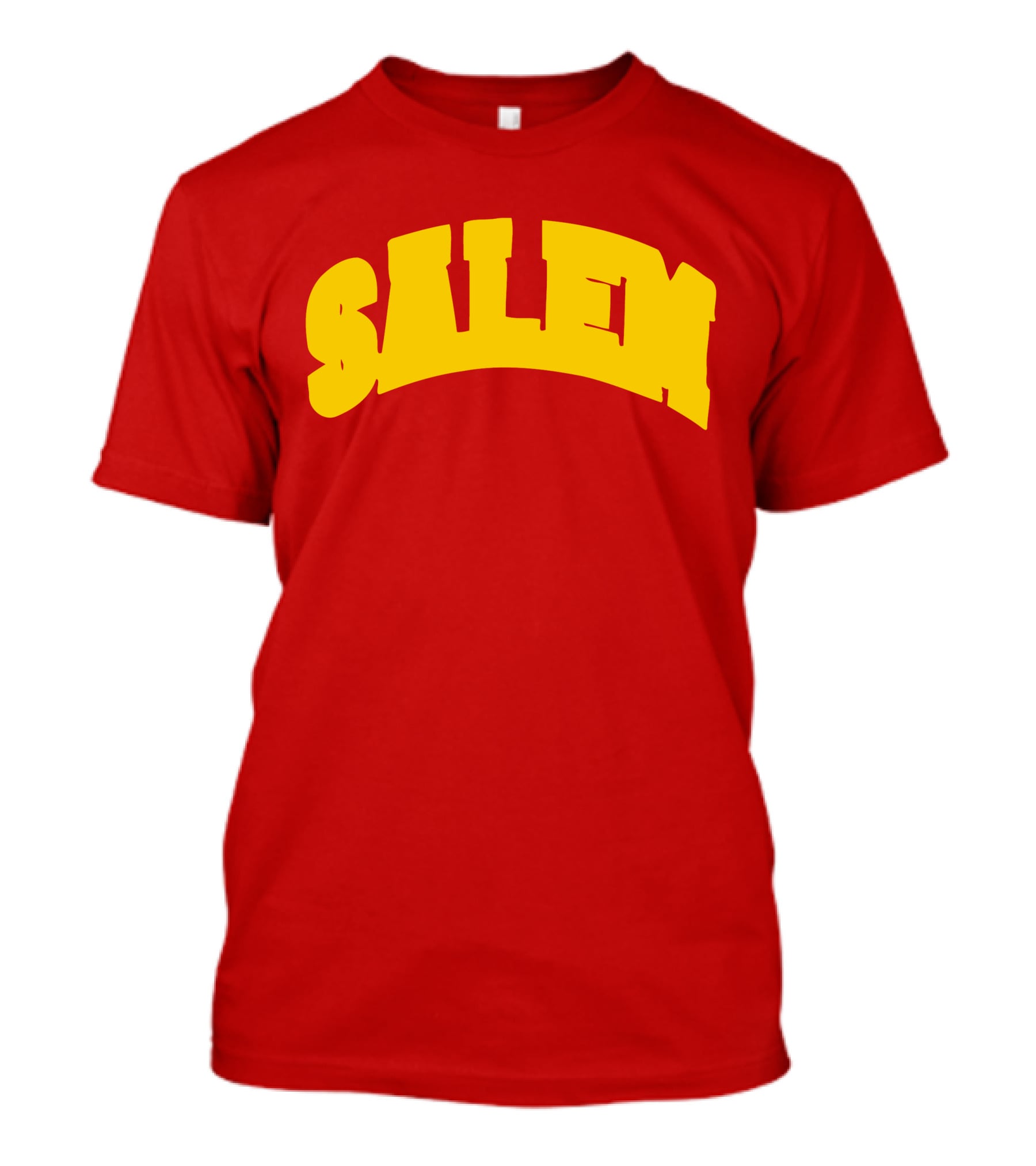 Salem Bold Yellow Arch On Red T-Shirt
