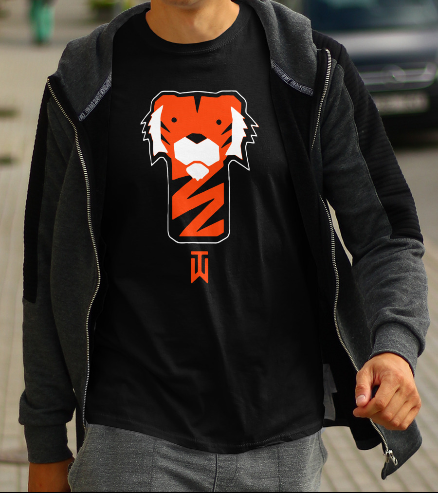 Tiger Woods Merch Tiger Woods Tiger Head Emblem TW T-Shirt