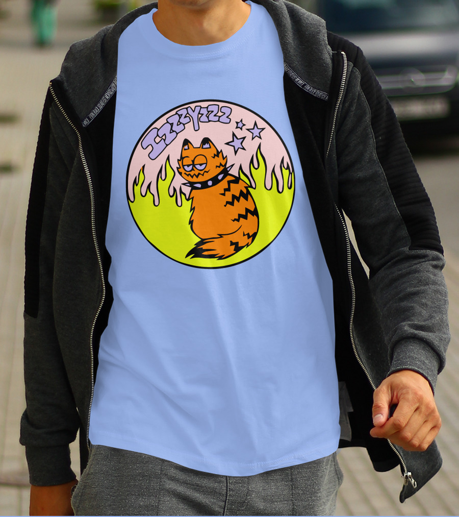 Izzzyzzz Crowdmade Merch Garfield Flame Stars T-Shirt