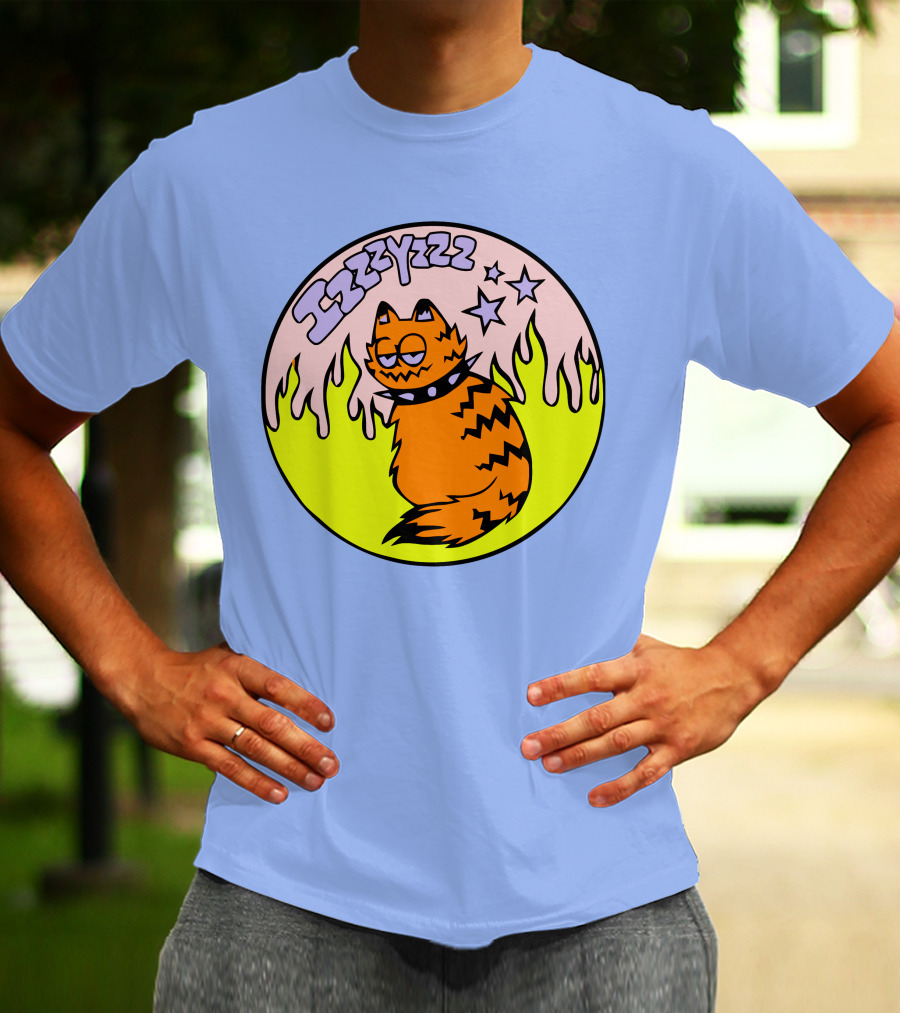 Izzzyzzz Crowdmade Merch Garfield Flame Stars T-Shirt