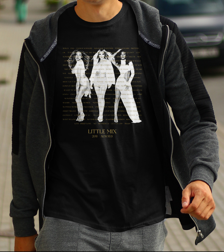 Little Mix 2011 Always Wings DNA Change Your Life Move Together Story Silver Lining T-Shirt