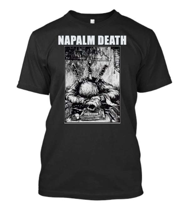 Napalm Death Knife-Wielding Figure Art Merch T-Shirt