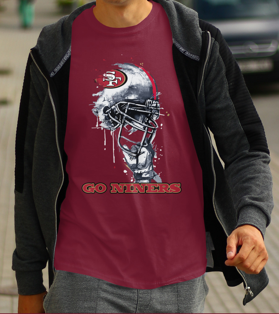Go Niners Sf Football Helmet T-Shirt