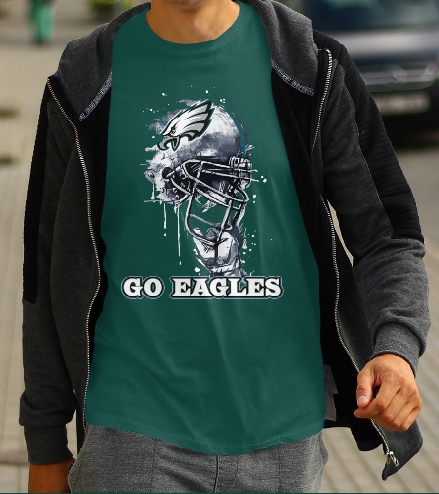 Philadelphia Eagles Helmet Go Eagles T-Shirt