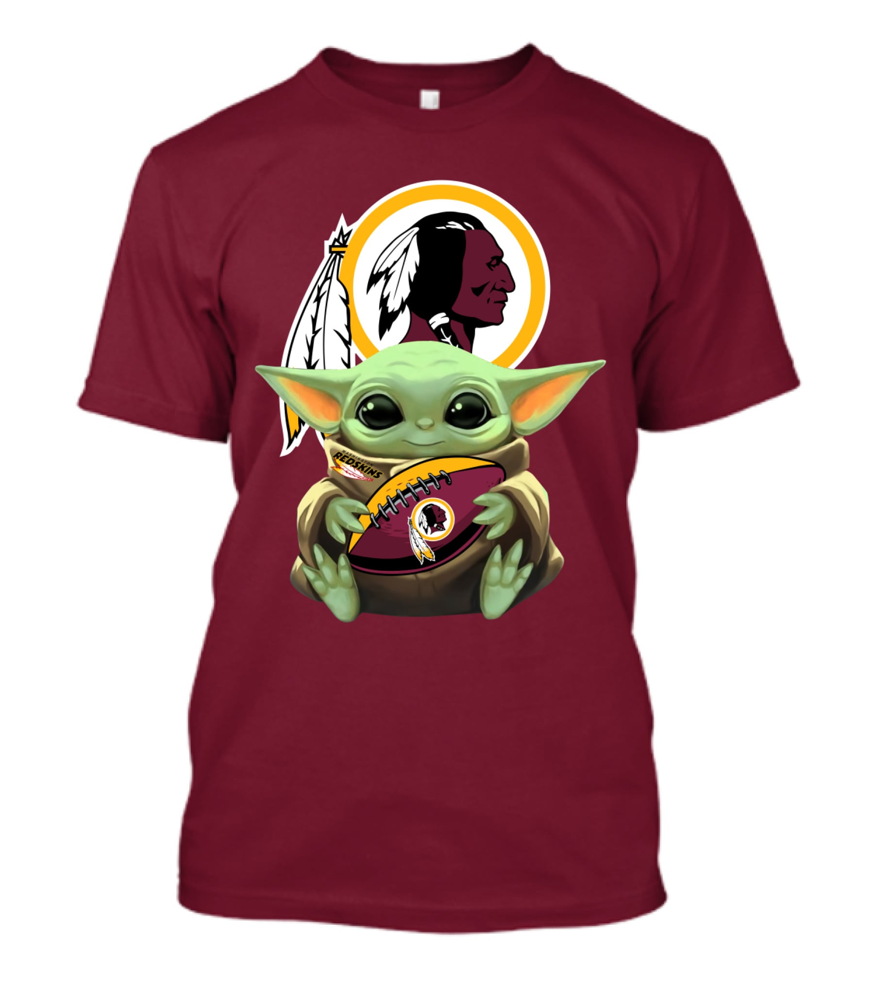 Washington Redskins Baby Yoda Football Fan Collectible T-Shirt