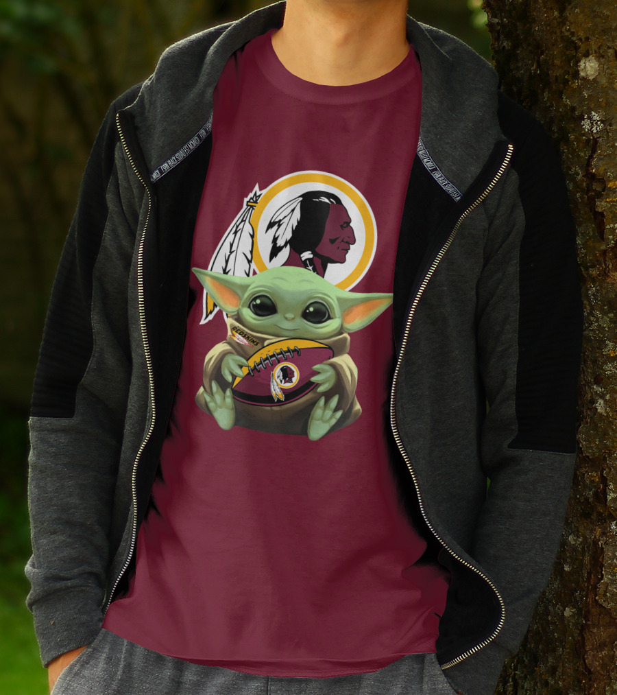 Washington Redskins Baby Yoda Football Fan Collectible T-Shirt