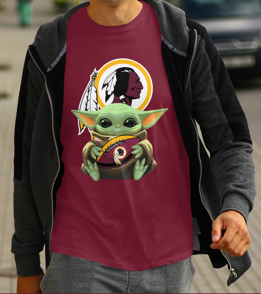 Washington Redskins Baby Yoda Football Fan Collectible T-Shirt