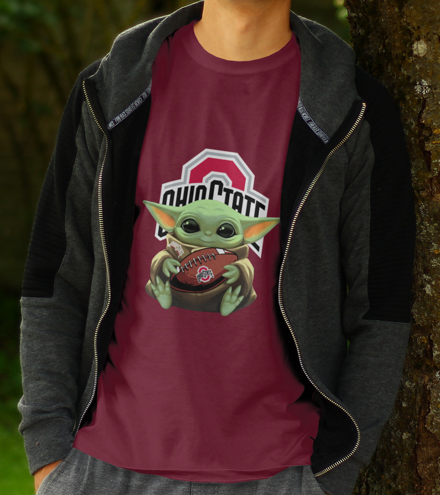 Ohio State Baby Yoda Football T-Shirt