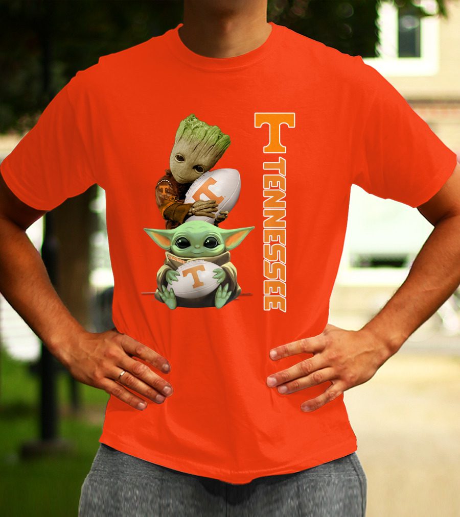 Groot Baby Yoda Tennessee Football T-Shirt