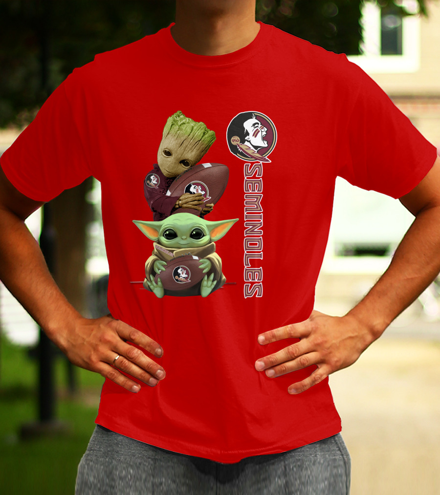 Seminoles Baby Groot And Baby Yoda Football Collaboration T-Shirt
