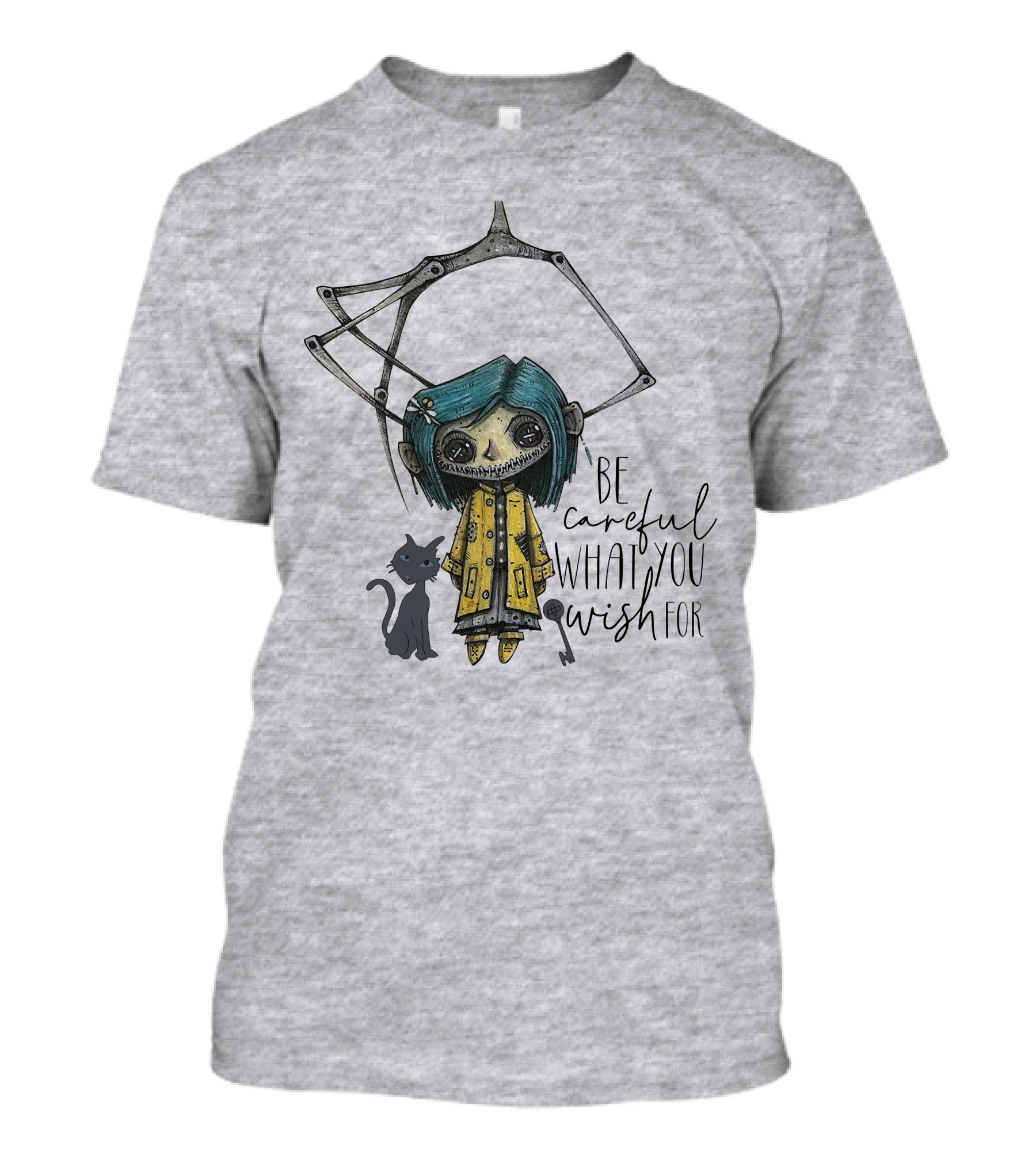 Be Careful What You Wish For Doll With Cat T-Shirt