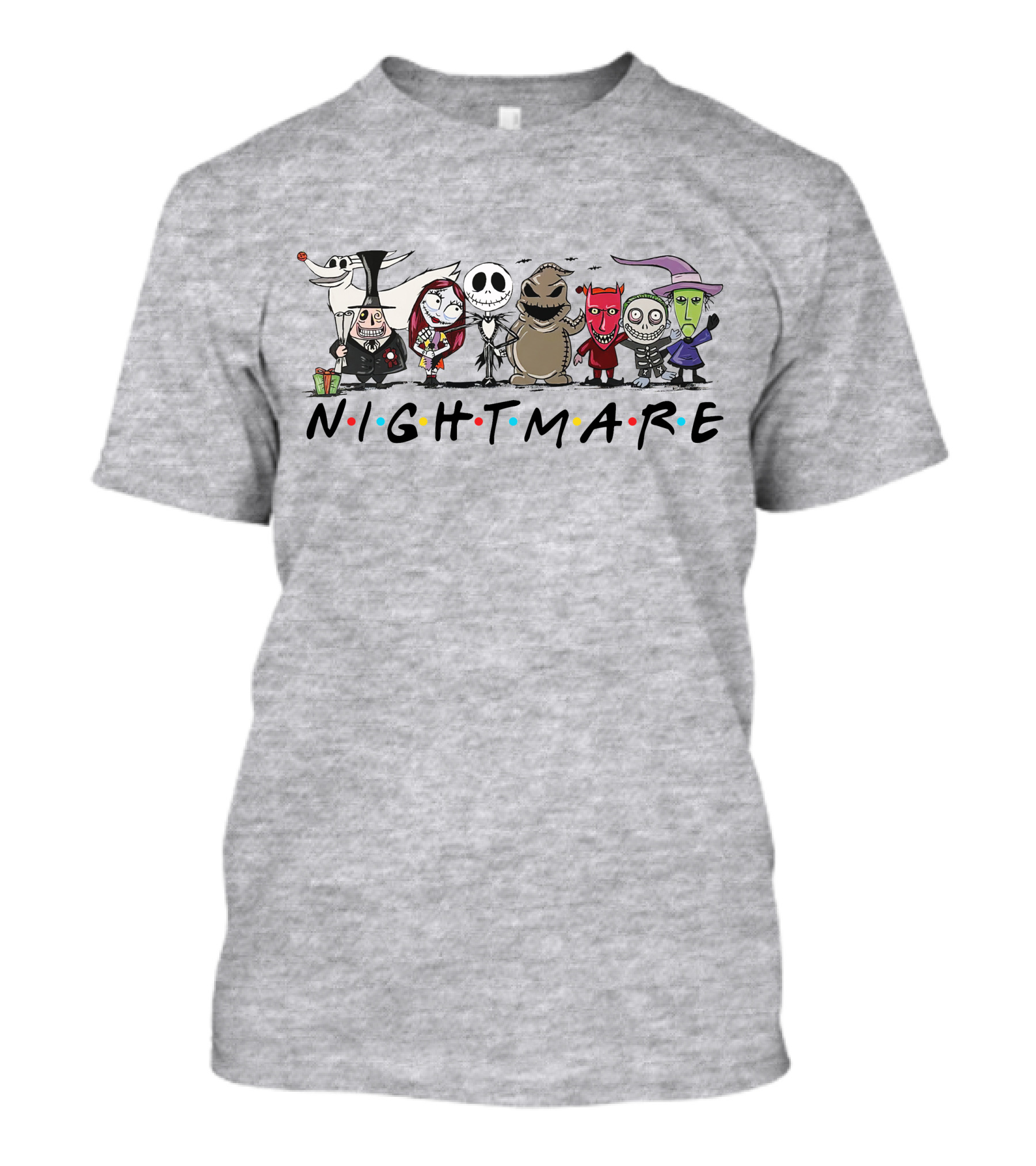 Nightmare Before Christmas Characters Halloween Friends T-Shirt