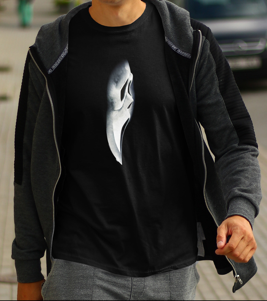 Ghostface Mask Scream Knife Horror Movie Slasher Halloween T-Shirt