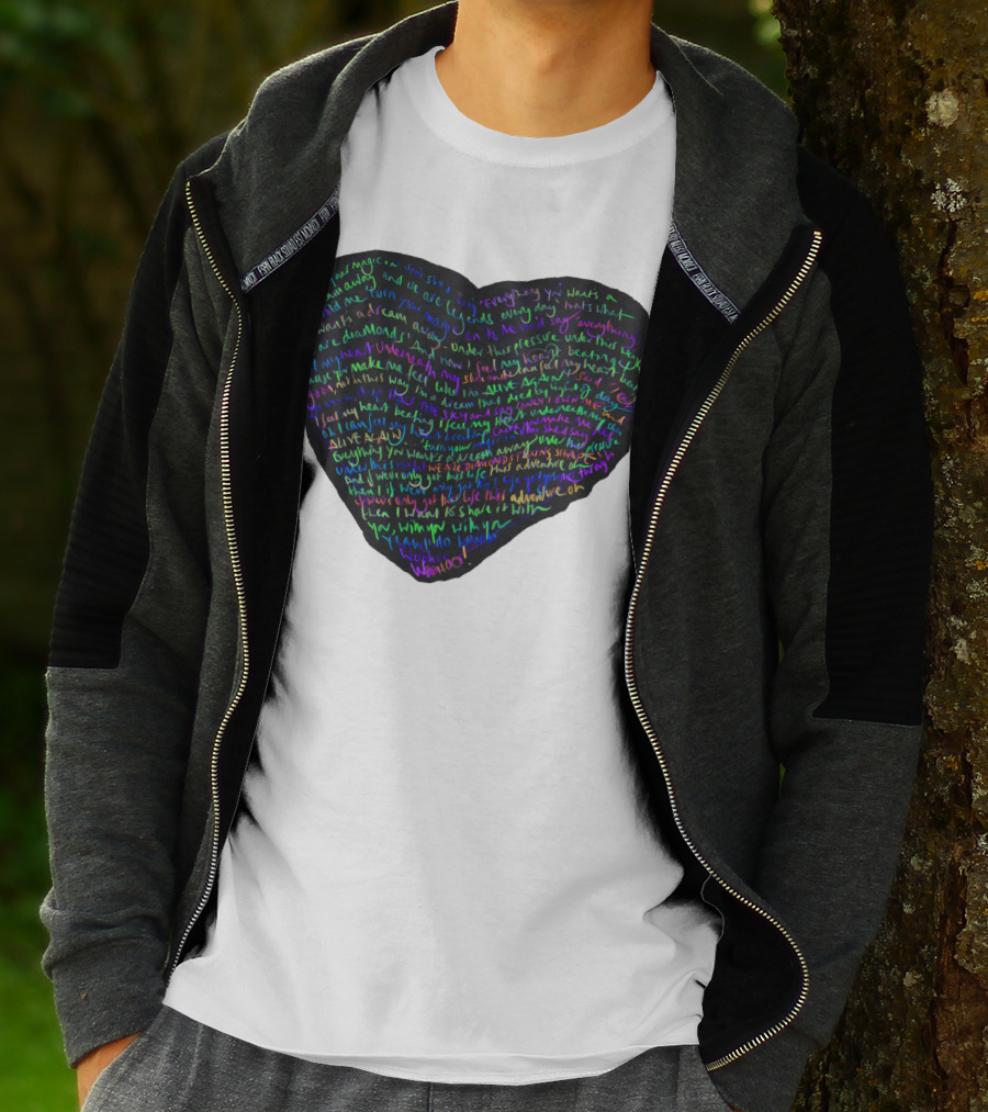 C.P White Heart Shaped T-Shirt