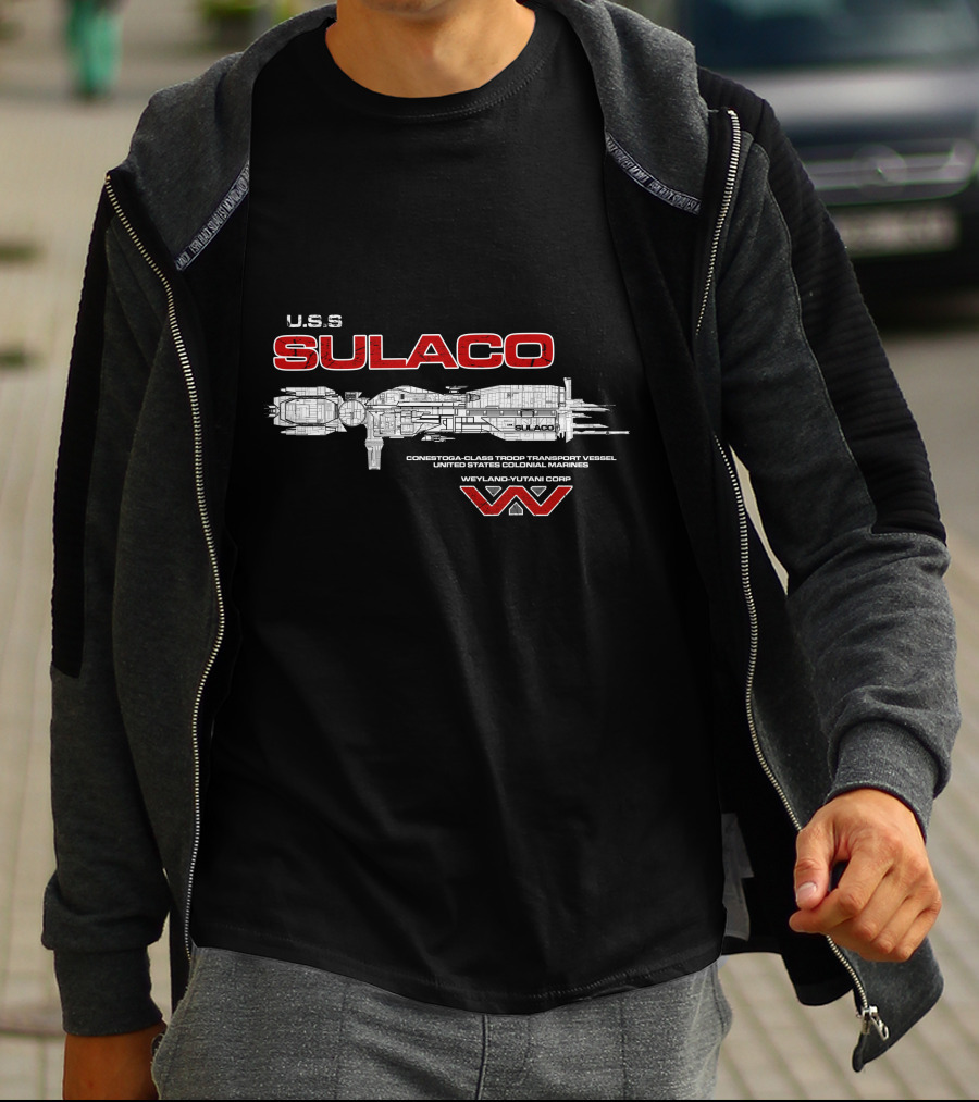 U.S.S. Sulaco Conestoga-Class Troop Transport Vessel Weyland-Yutani Corp T-Shirt