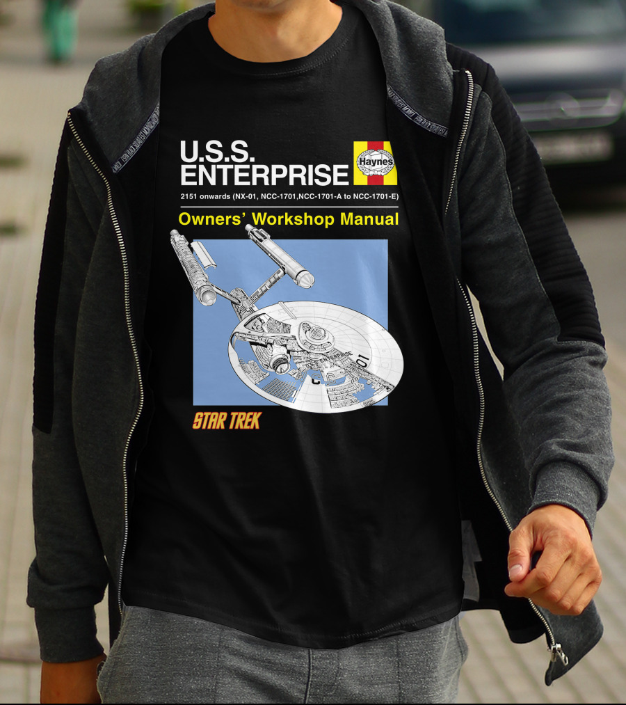 U.S.S Enterprise Haynes Owners' Workshop Manual Star Trek 2151 Onwards NCC-1701 NCC-1701-A To NCC-1701-E T-Shirt
