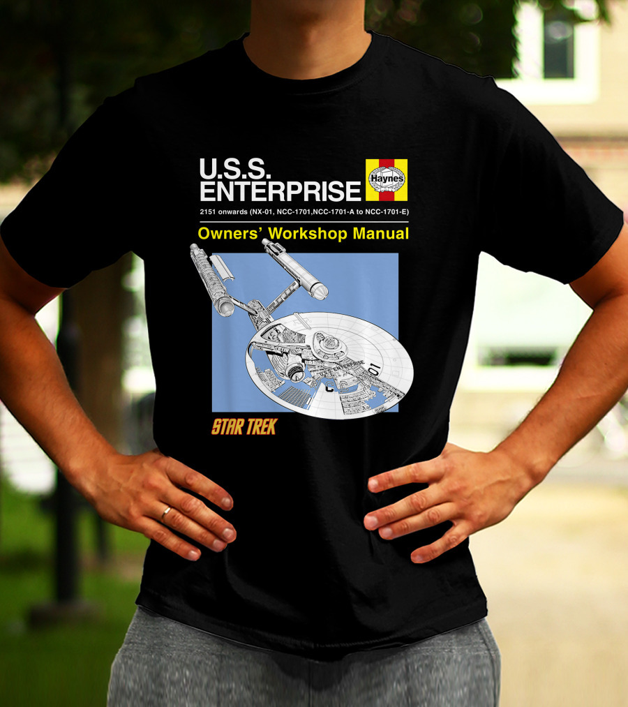 U.S.S Enterprise Haynes Owners' Workshop Manual Star Trek 2151 Onwards NCC-1701 NCC-1701-A To NCC-1701-E T-Shirt