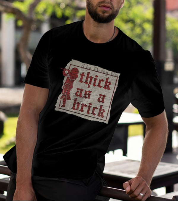 Thick As A Brick Newspaper Red Flute Player T-Shirt