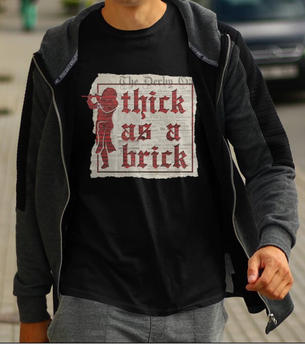 Thick As A Brick Newspaper Red Flute Player T-Shirt