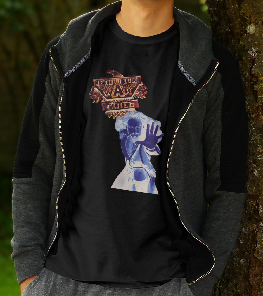 Jethro Tull War Child Eagle Motif With Reaching Figure T-Shirt