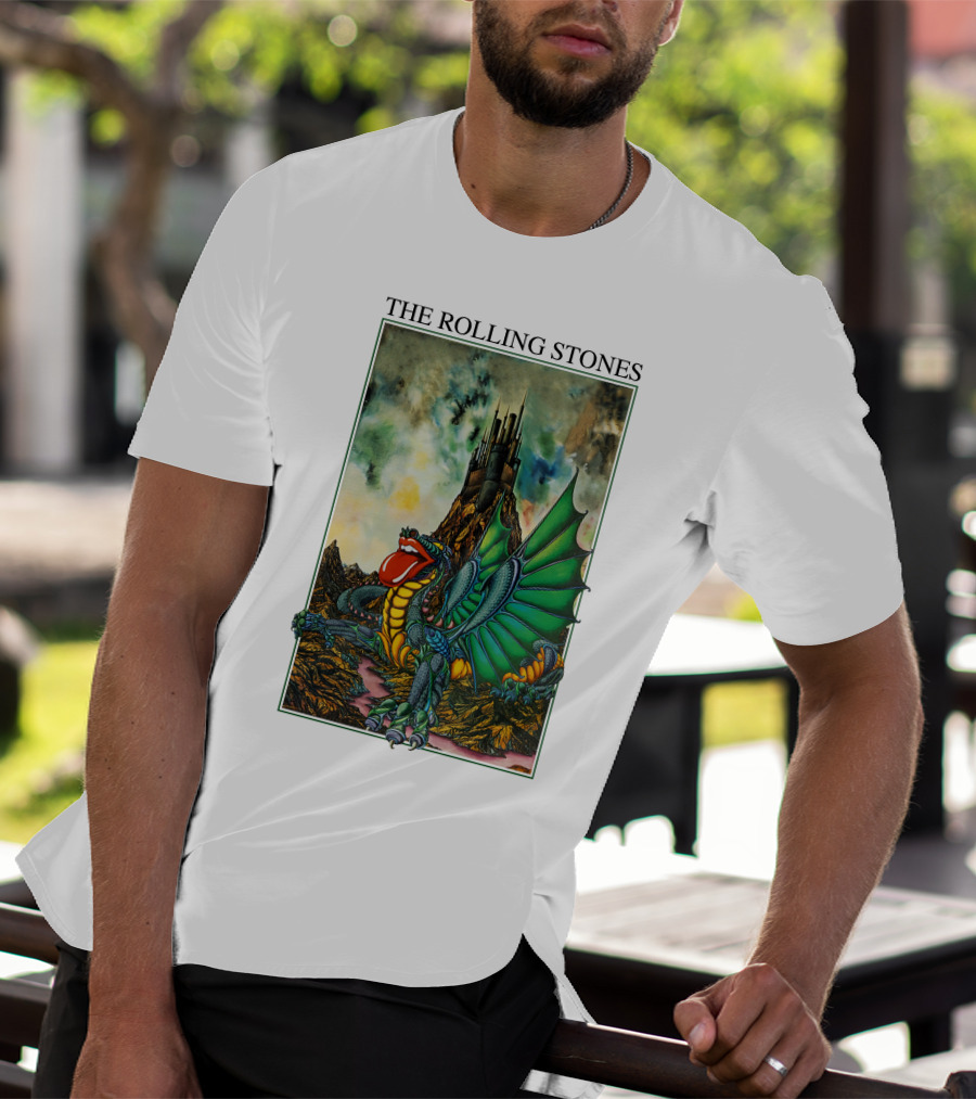 The Rolling Stones Dragon And Castle Scene T-Shirt