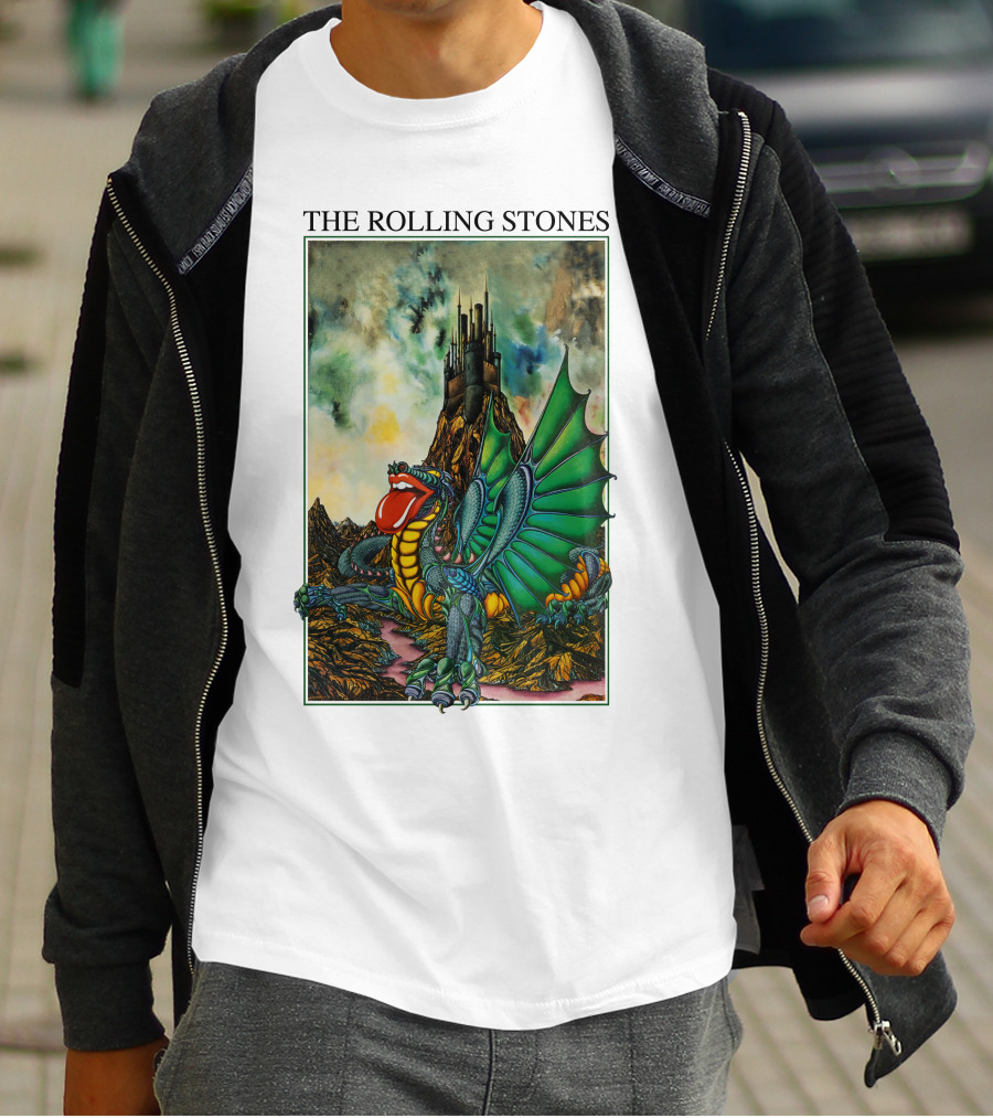 The Rolling Stones Dragon And Castle Scene T-Shirt