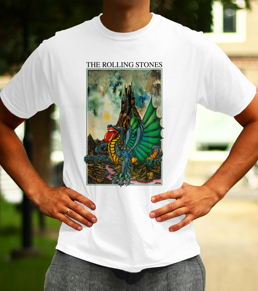 The Rolling Stones Dragon And Castle Scene T-Shirt