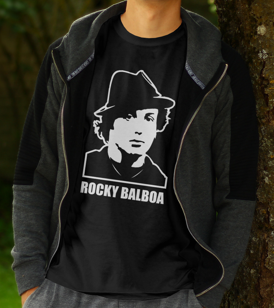 Rocky Balboa Iconic Boxing Legend With Hat T-Shirt