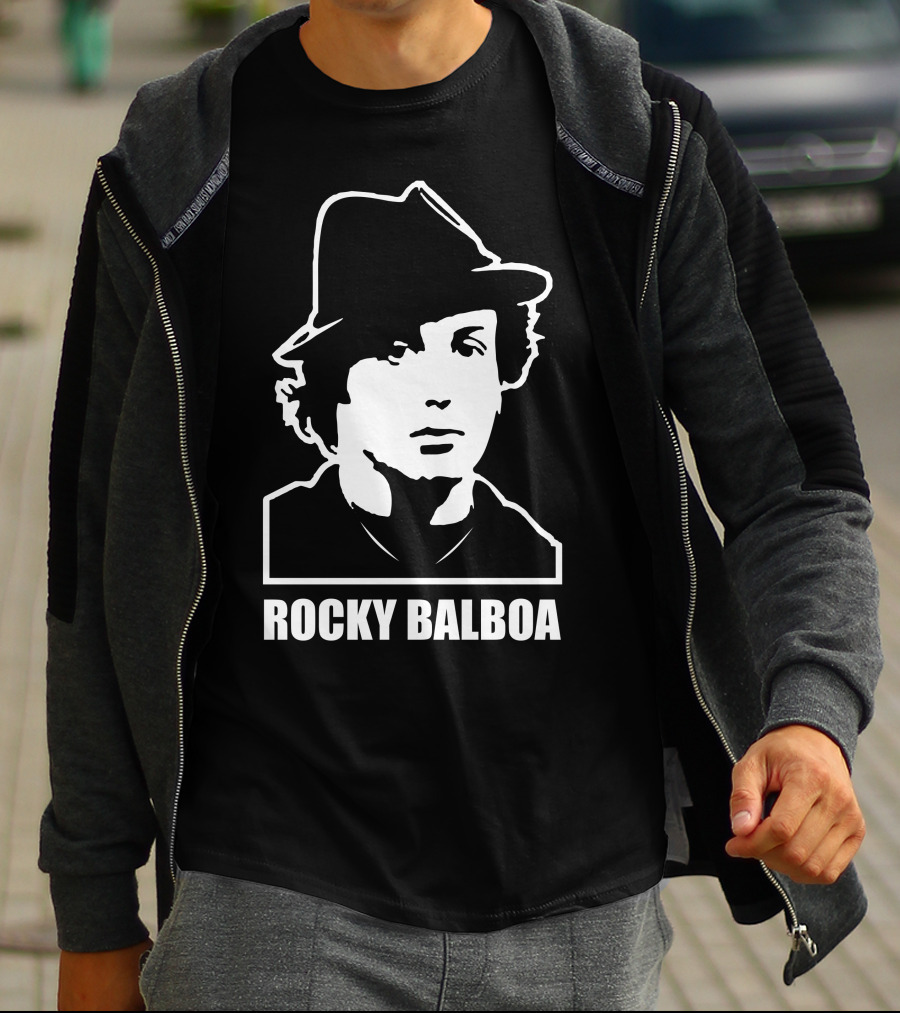 Rocky Balboa Iconic Boxing Legend With Hat T-Shirt
