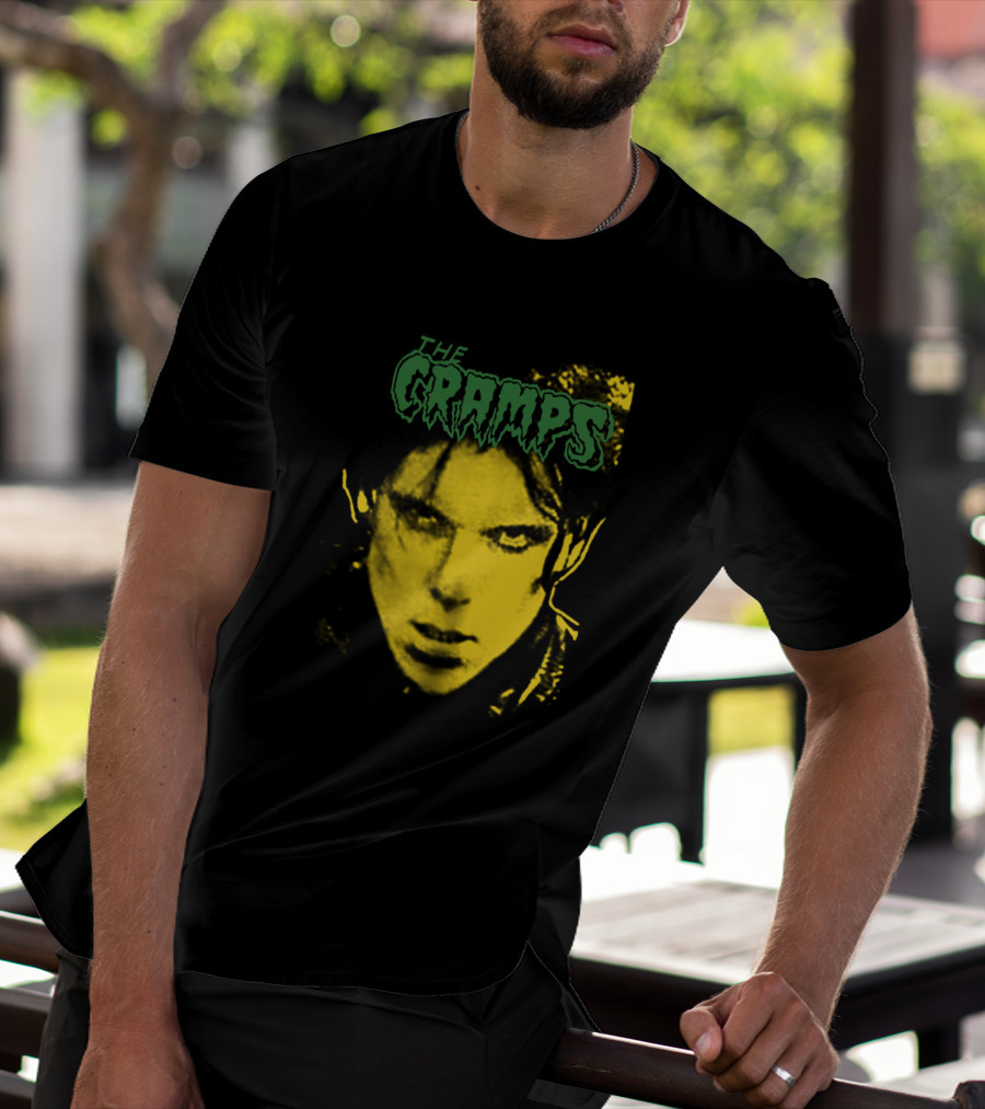 The Cramps Lux Interior Yellow Face T-Shirt