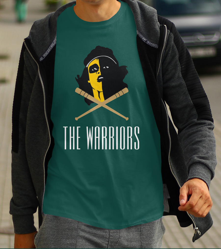 The Warriors Movie Concept Art Face And Crossed Bats T-Shirt