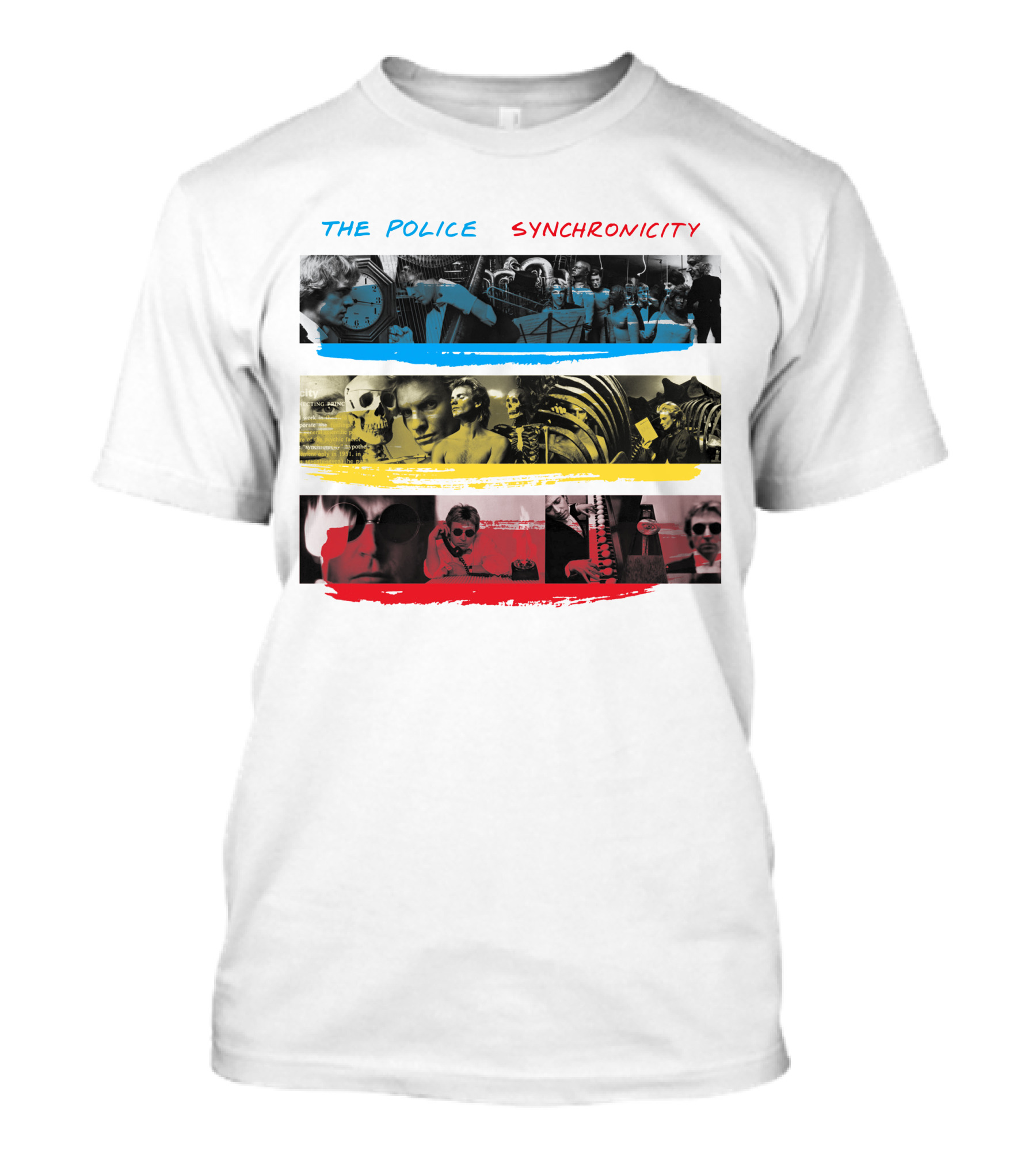 The Police Synchronicity Album Art Stripes T-Shirt